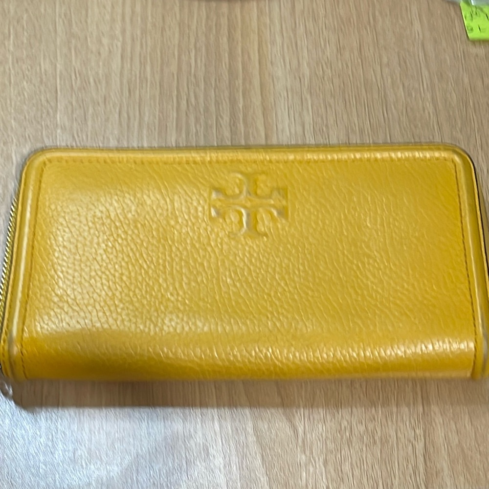 Tory Burch Mustard Leather Wallet